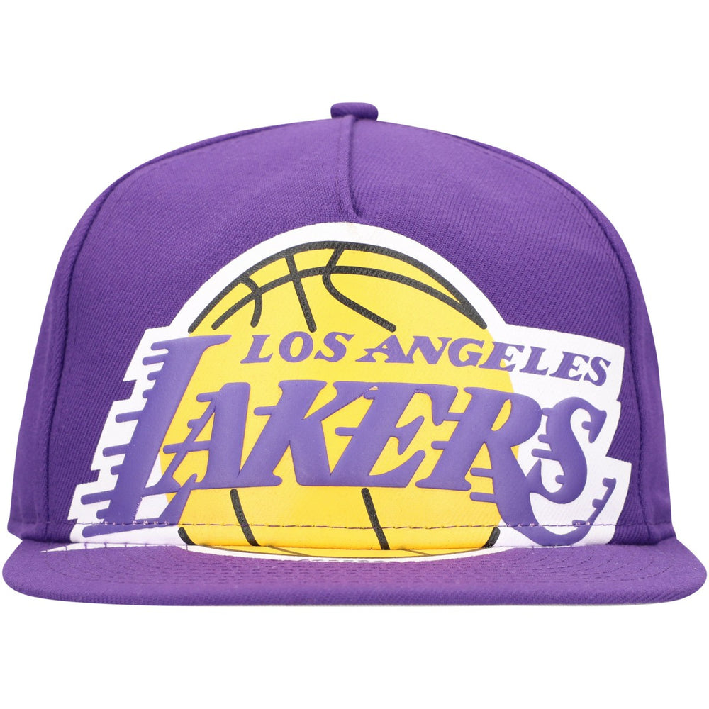 NBA Los Angeles Lakers Oversized Puff Print Logo Golfer Snapback Hat
