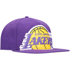 NBA Los Angeles Lakers Oversized Puff Print Logo Golfer Snapback Hat
