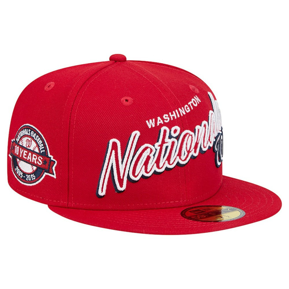 MLB Washington Nationals New Era Script Sided 59FIFTY Fitted Hat