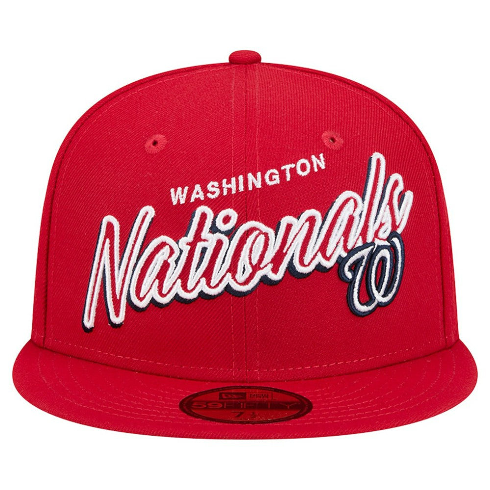 MLB Washington Nationals New Era Script Sided 59FIFTY Fitted Hat