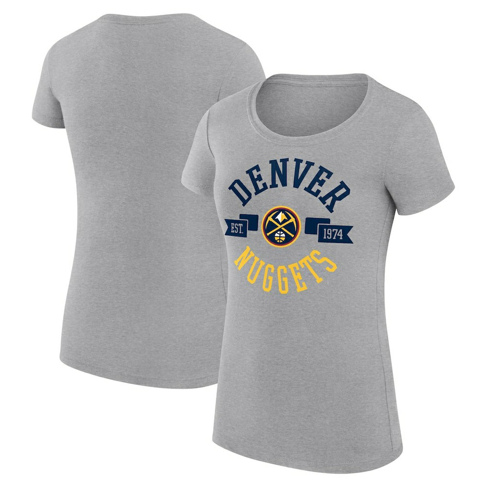 NBA Denver Nuggets G-III 4Her by Carl Banks Women's Super-Slim Fit Lightweight Large City Logo T-Shirt sale