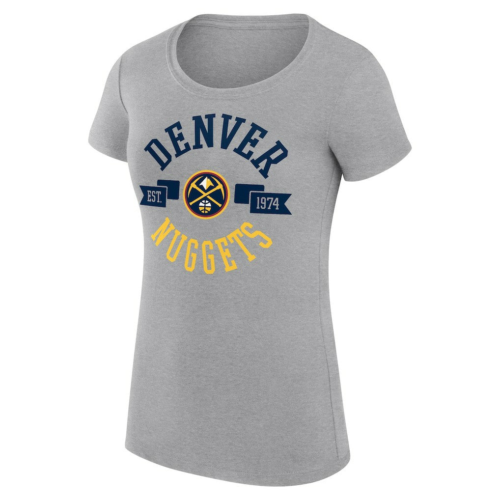NBA Denver Nuggets G-III 4Her by Carl Banks Women's Super-Slim Fit Lightweight Large City Logo T-Shirt sale