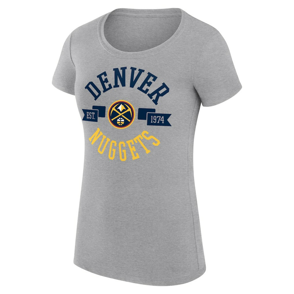 NBA Denver Nuggets G-III 4Her by Carl Banks Women's Super-Slim Fit Lightweight Large City Logo T-Shirt sale