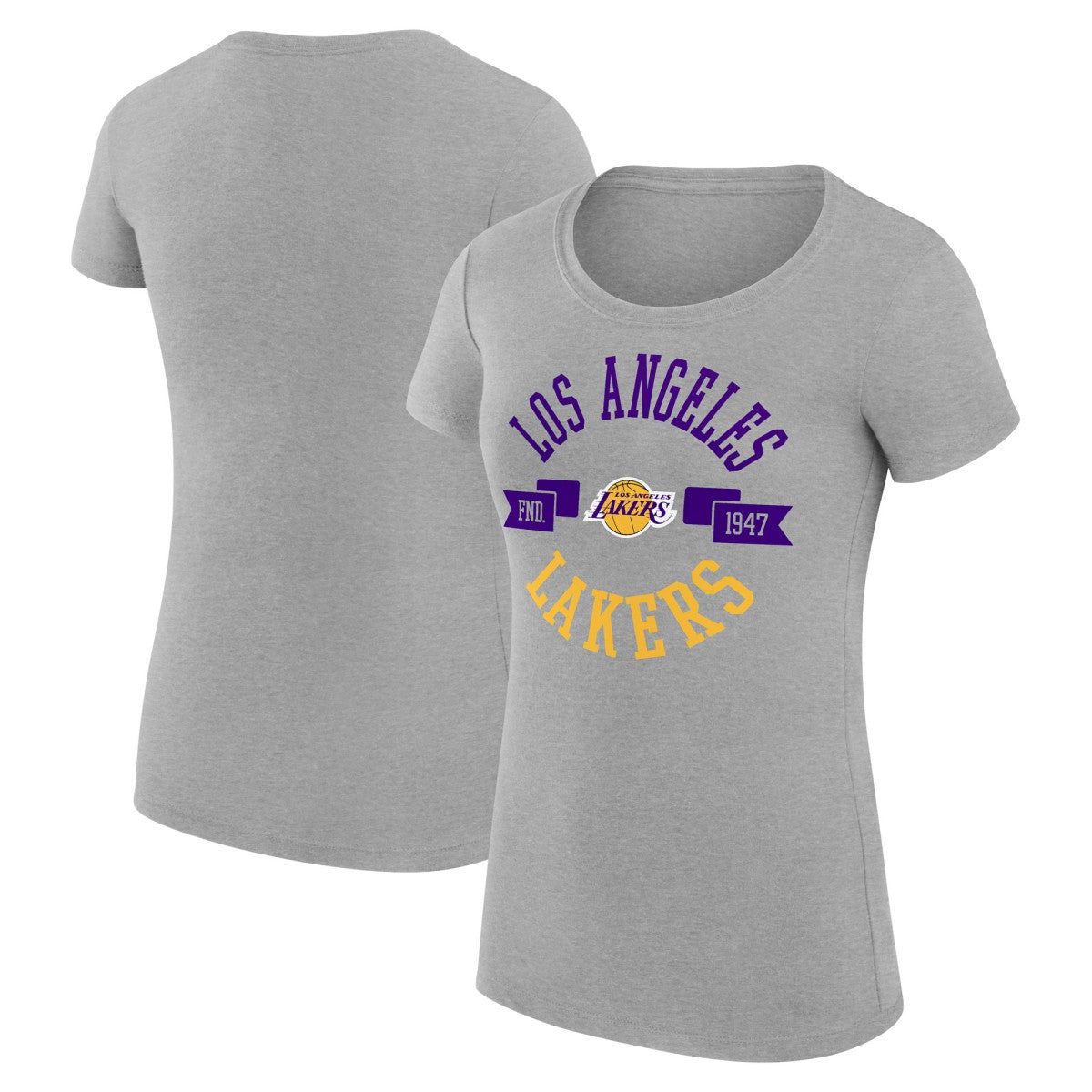 NBA Los Angeles Lakers G-III 4Her by Carl Banks Women's Super-Slim Fit Lightweight Large City Logo T-Shirt
