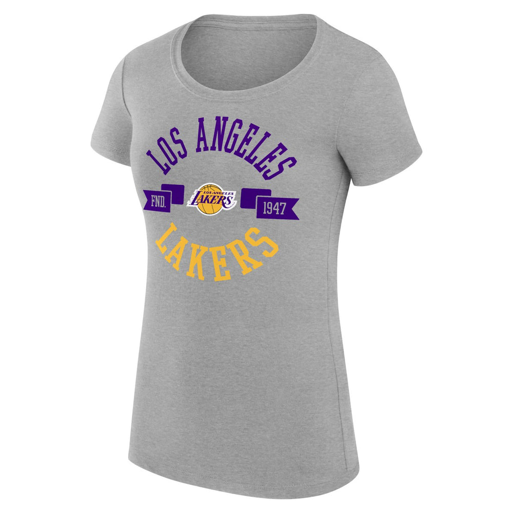 NBA Los Angeles Lakers G-III 4Her by Carl Banks Women's Super-Slim Fit Lightweight Large City Logo T-Shirt