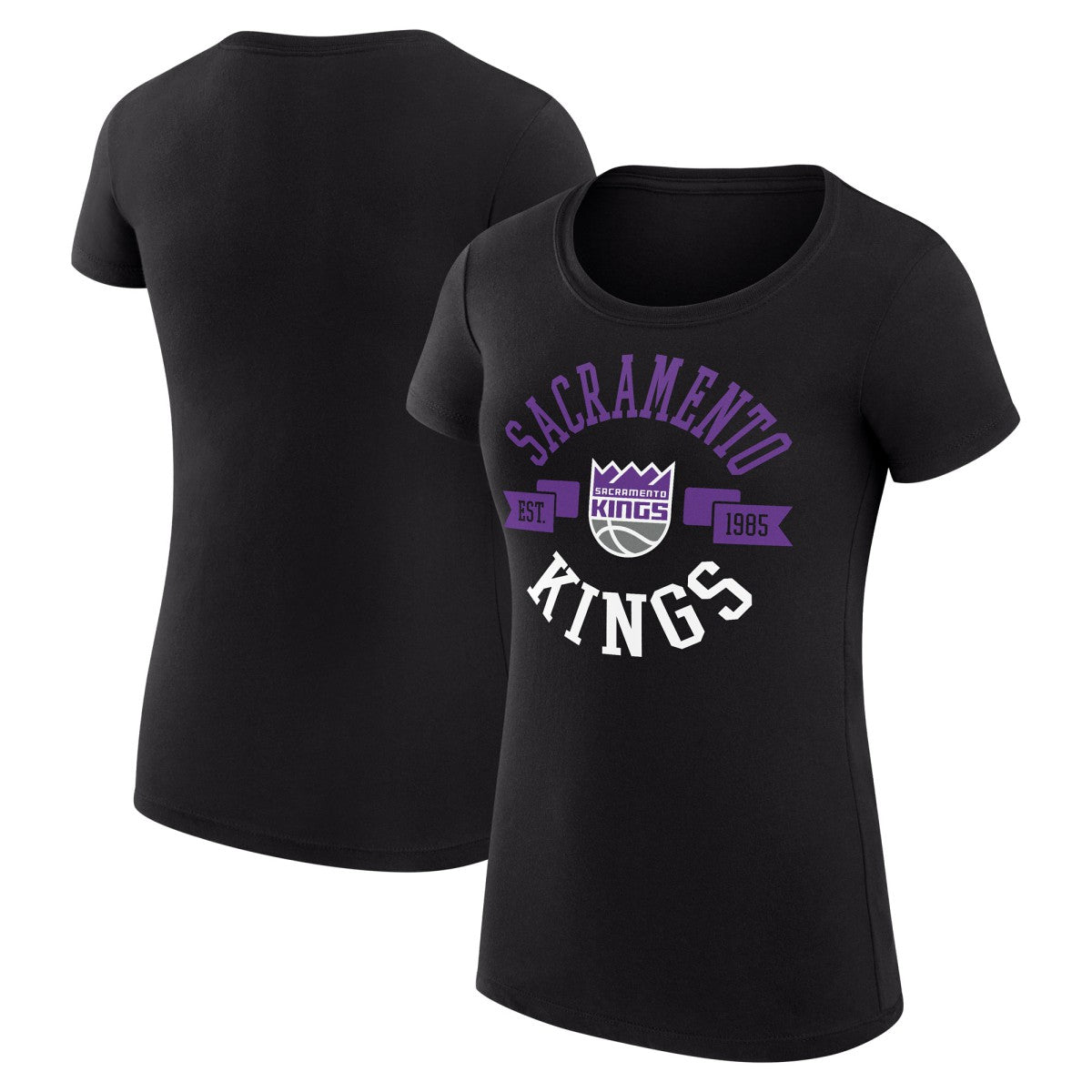 NBA Sacramento Kings G-III 4Her by Carl Banks Women's Super-Slim Fit Lightweight Large City Logo T-Shirt