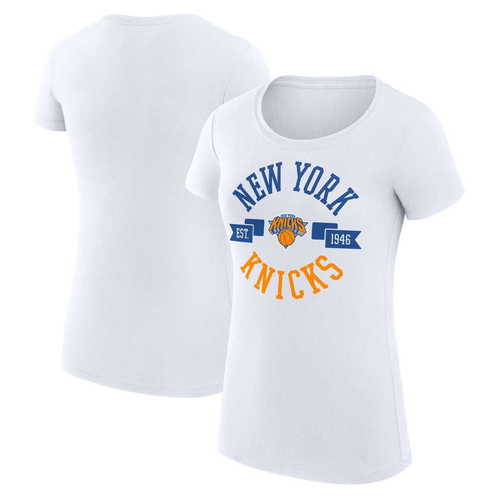 NBA New York Knicks G-III 4Her by Carl Banks Women's Super-Slim Fit Lightweight Large City Logo T-Shirt
