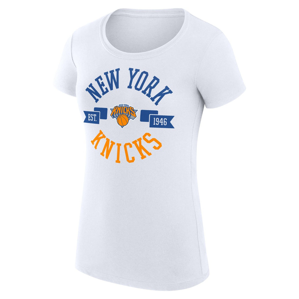 NBA New York Knicks G-III 4Her by Carl Banks Women's Super-Slim Fit Lightweight Large City Logo T-Shirt
