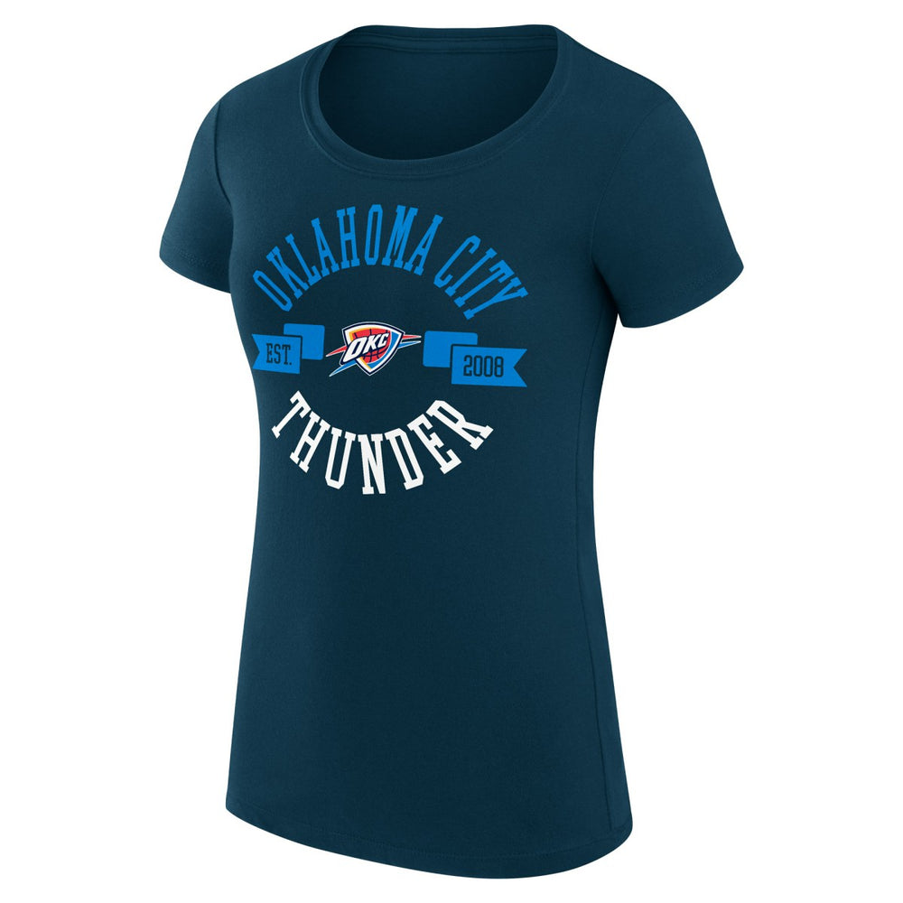 NBA Oklahoma City Thunder G-III 4Her by Carl Banks Women's Super-Slim Fit Lightweight Large City Logo T-Shirt