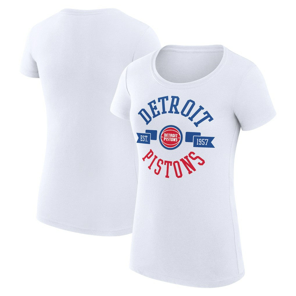 NBA Detroit Pistons G-III 4Her by Carl Banks Women's Super-Slim Fit Lightweight Large City Logo T-Shirt sale