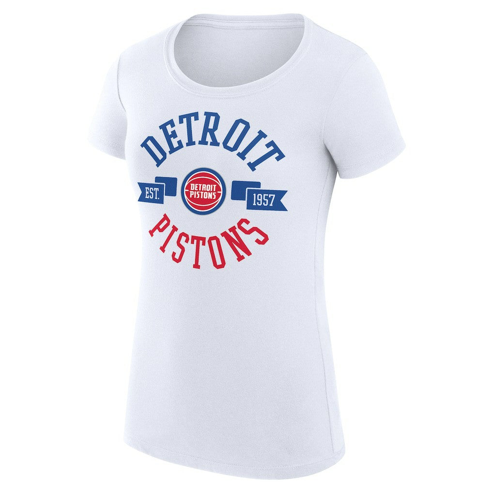 NBA Detroit Pistons G-III 4Her by Carl Banks Women's Super-Slim Fit Lightweight Large City Logo T-Shirt sale