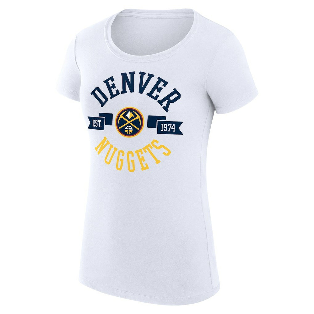 NBA Denver Nuggets G-III 4Her by Carl Banks Women's Super-Slim Fit Lightweight Large City Logo T-Shirt sale
