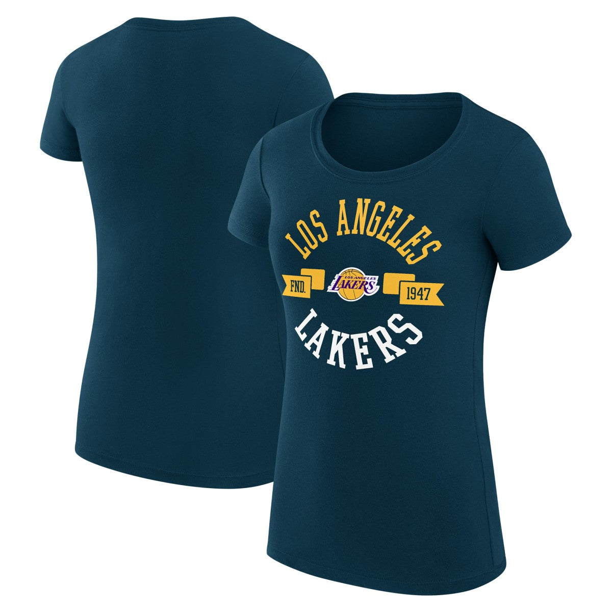 NBA Los Angeles Lakers G-III 4Her by Carl Banks Women's Super-Slim Fit Lightweight Large City Logo T-Shirt