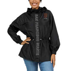 MLB San Francisco Giants WEAR by Erin Andrews Women's Full-Zip Windbreaker Hoodie Jacket