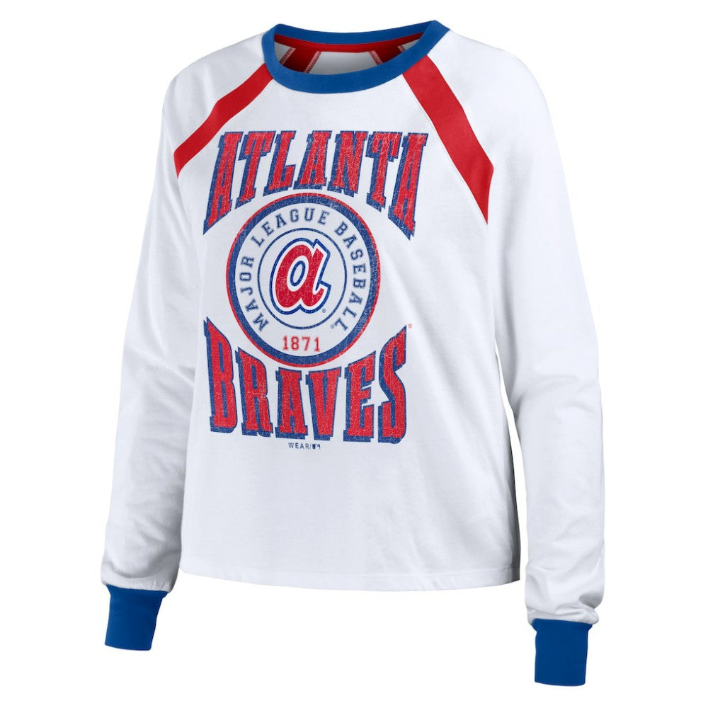 MLB Atlanta Braves WEAR by Erin Andrews Women's Raglan Long Sleeve T-Shirt