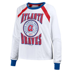 MLB Atlanta Braves WEAR by Erin Andrews Women's Raglan Long Sleeve T-Shirt