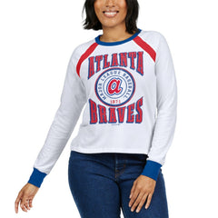 MLB Atlanta Braves WEAR by Erin Andrews Women's Raglan Long Sleeve T-Shirt