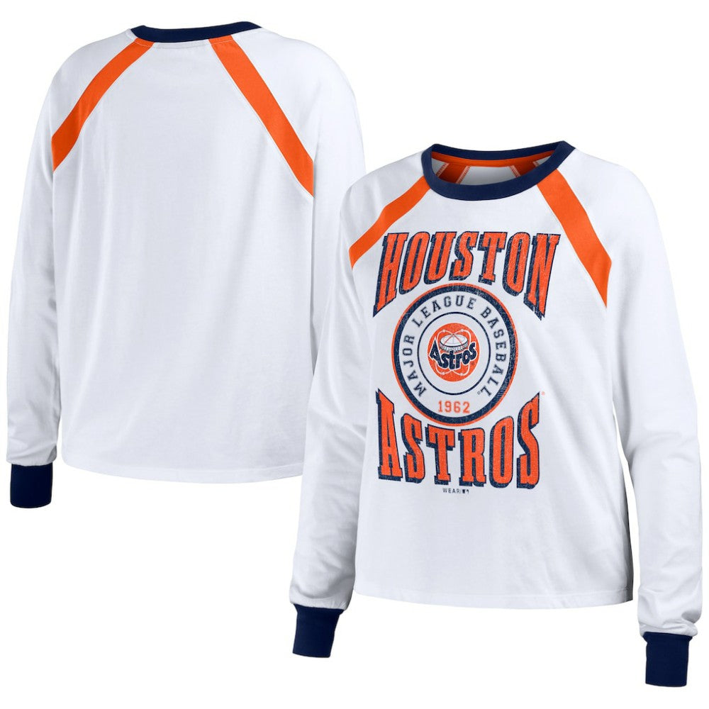 MLB Houston Astros WEAR by Erin Andrews Women's Raglan Long Sleeve T-Shirt