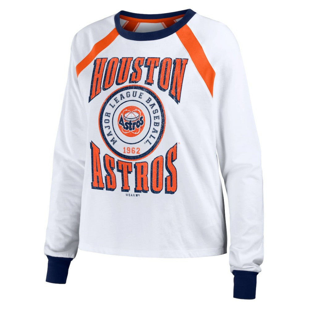 MLB Houston Astros WEAR by Erin Andrews Women's Raglan Long Sleeve T-Shirt