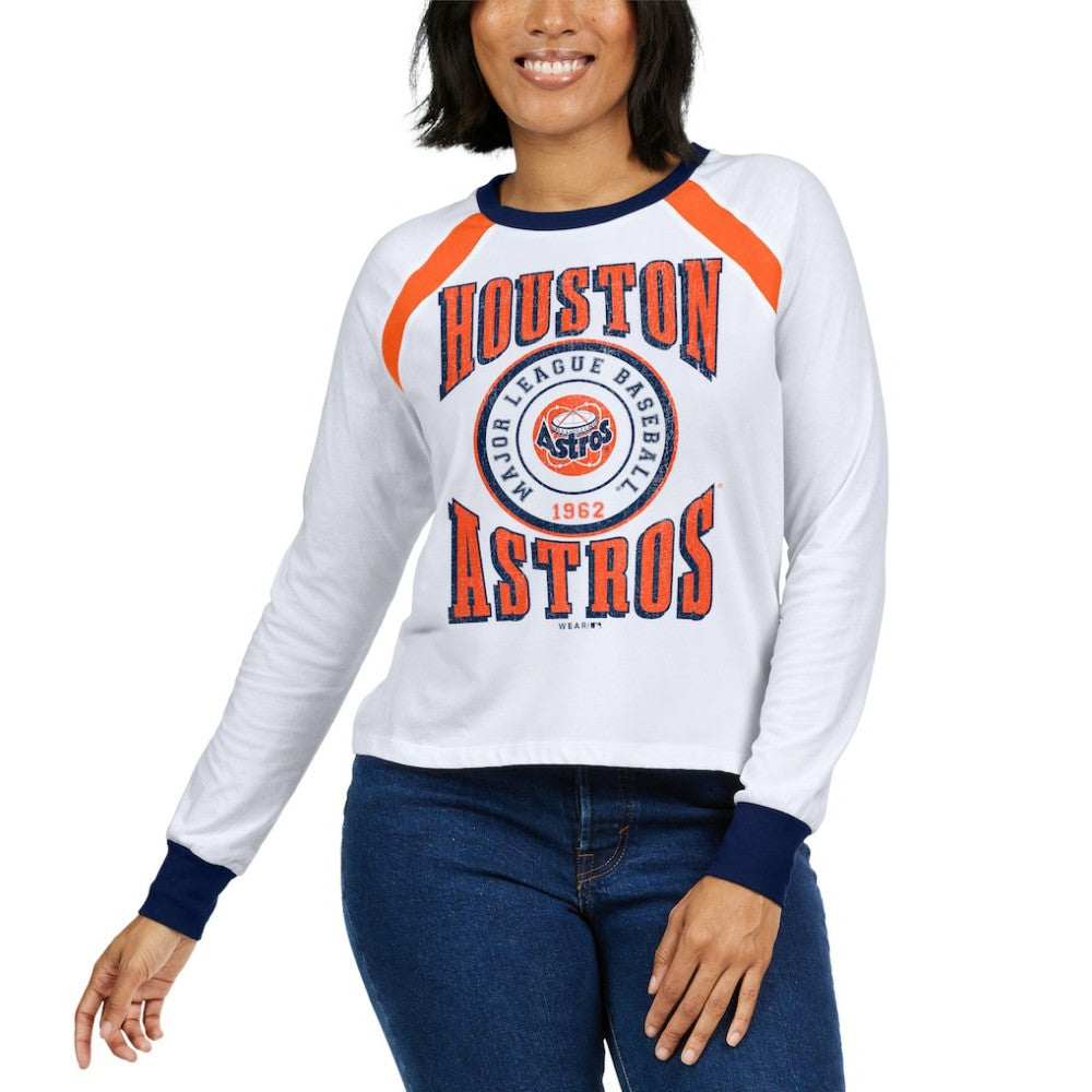 MLB Houston Astros WEAR by Erin Andrews Women's Raglan Long Sleeve T-Shirt