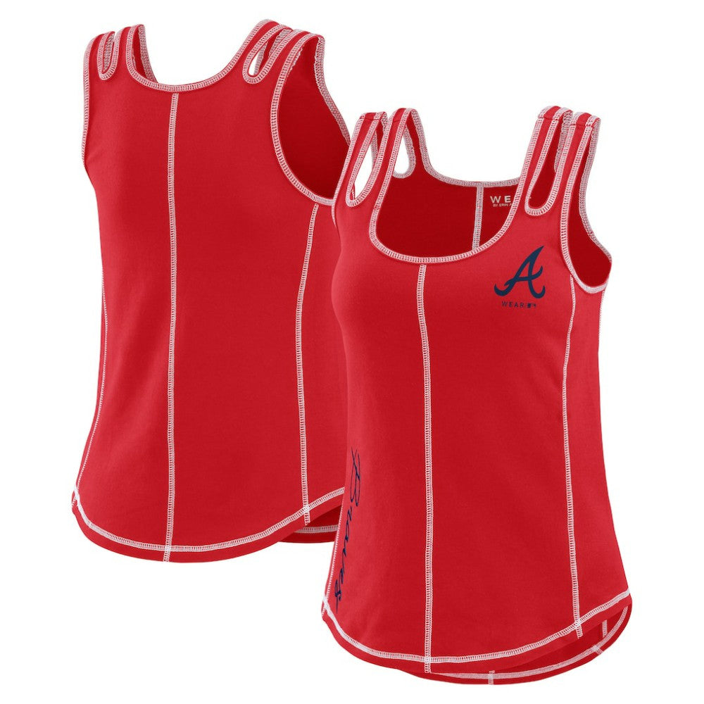 MLB Atlanta Braves WEAR by Erin Andrews Women's Contrast Stitch Tank Top