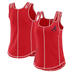 MLB Atlanta Braves WEAR by Erin Andrews Women's Contrast Stitch Tank Top