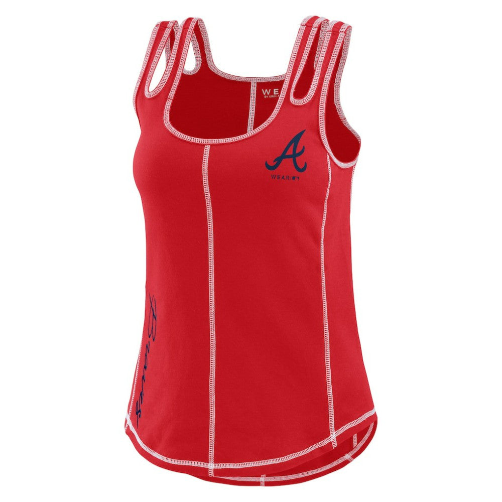 MLB Atlanta Braves WEAR by Erin Andrews Women's Contrast Stitch Tank Top