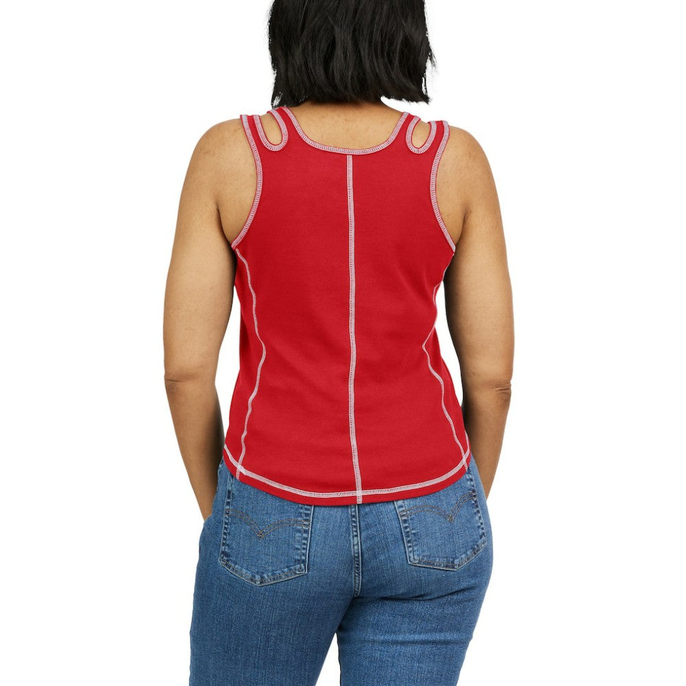 MLB Atlanta Braves WEAR by Erin Andrews Women's Contrast Stitch Tank Top