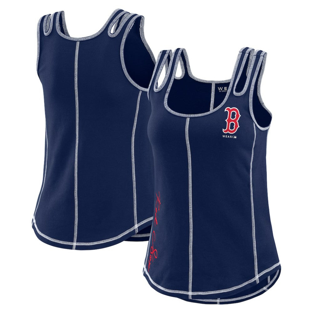 MLB Boston Red Sox WEAR by Erin Andrews Women's Contrast Stitch Tank Top