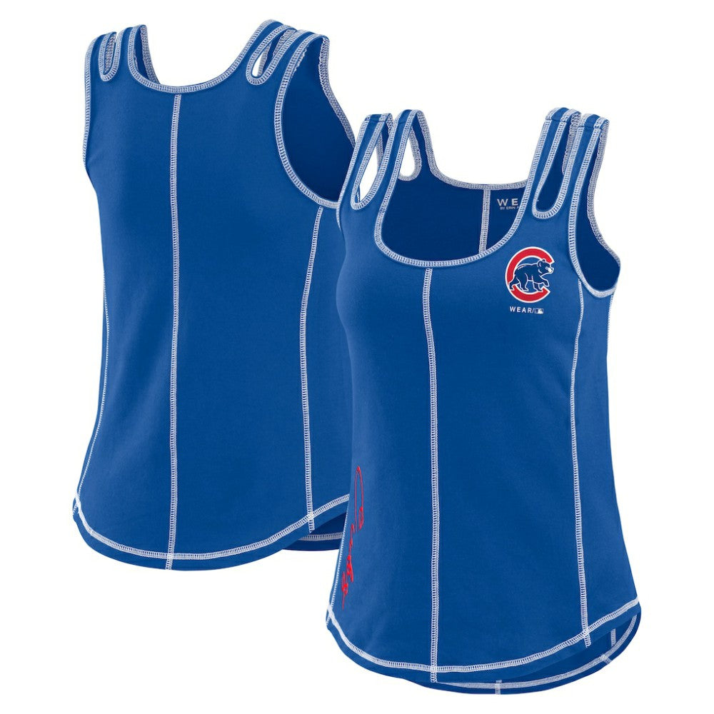 MLB Chicago Cubs WEAR by Erin Andrews Women's Contrast Stitch Tank Top