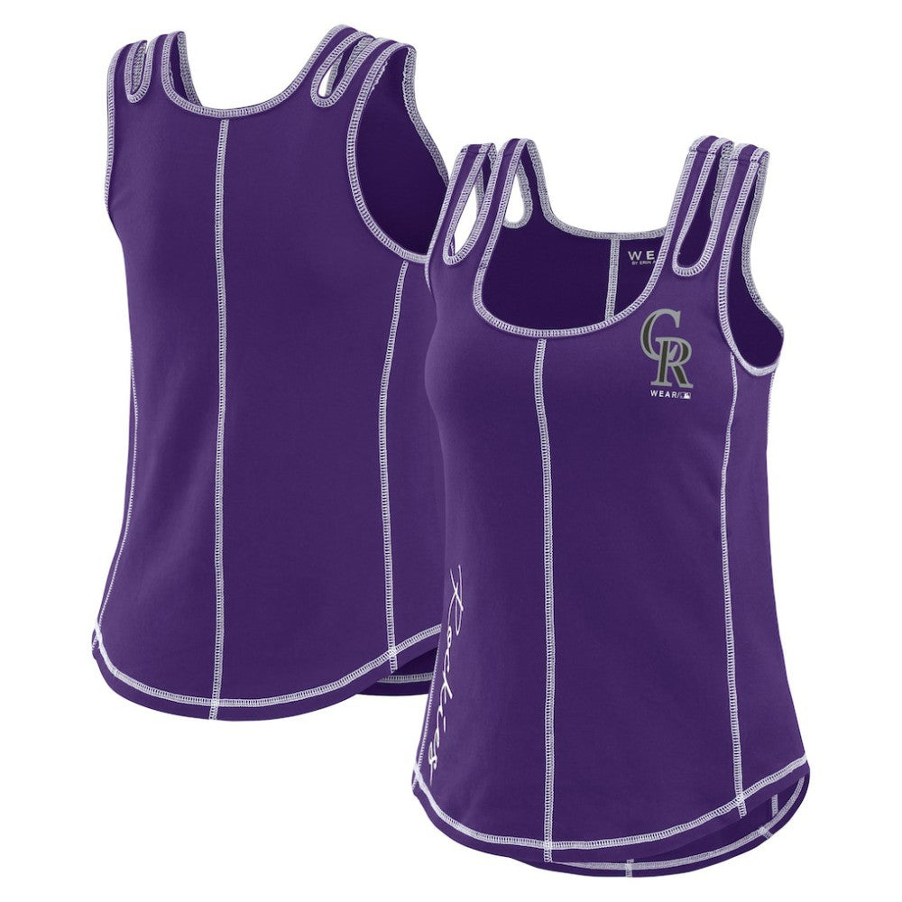 MLB Colorado Rockies WEAR by Erin Andrews Women's Contrast Stitch Tank Top