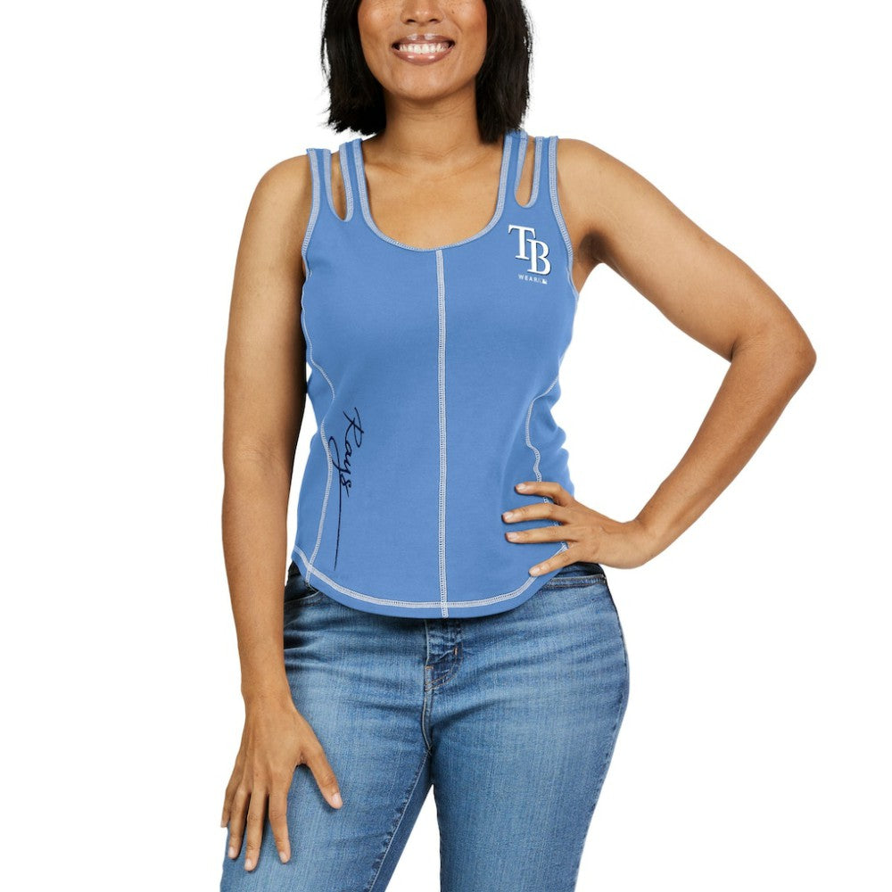 MLB Tampa Bay Rays WEAR by Erin Andrews Women's Contrast Stitch Tank Top