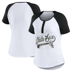 MLB Chicago White Sox WEAR by Erin Andrews Women's Fitted Henley Raglan T-Shirt