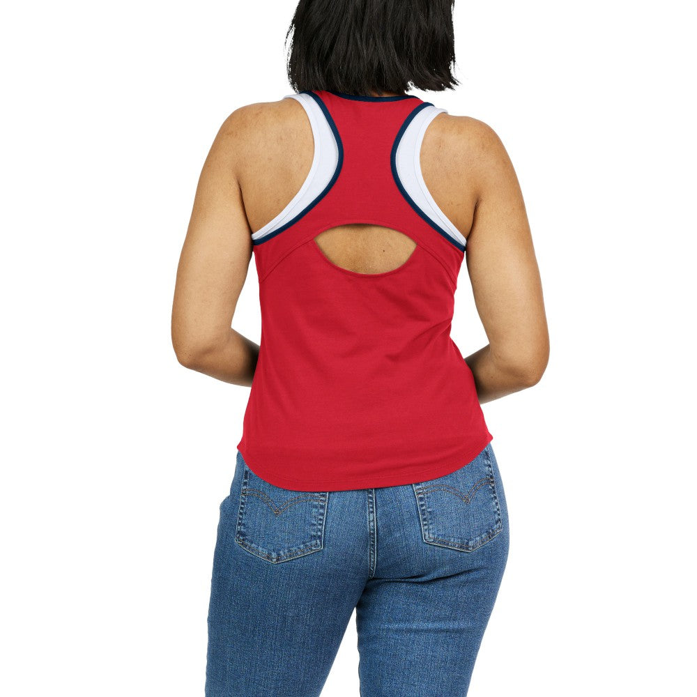 MLB Los Angeles Angels WEAR by Erin Andrews Women's Colorblock Racerback Tank Top