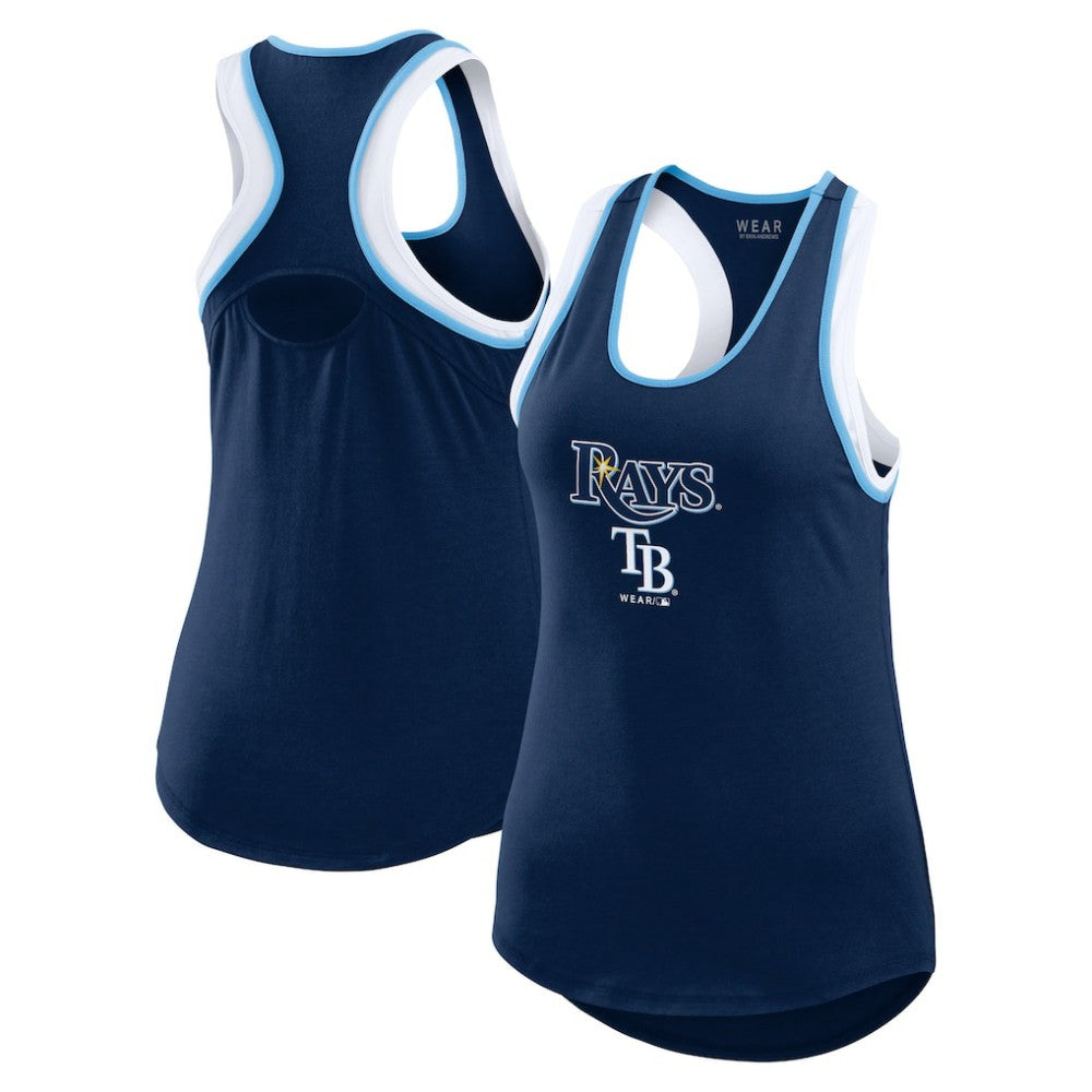 MLB Tampa Bay Rays WEAR by Erin Andrews Women's Colorblock Racerback Tank Top