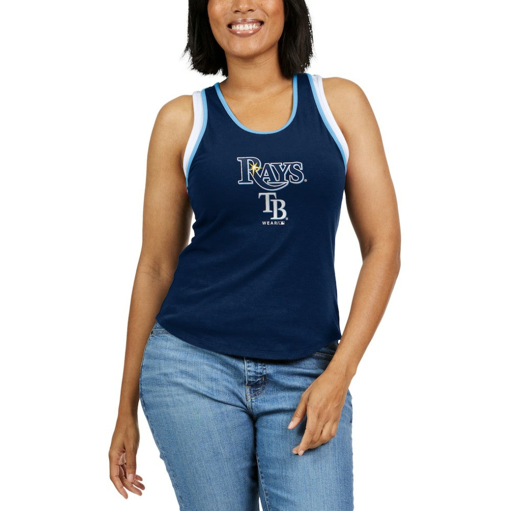 MLB Tampa Bay Rays WEAR by Erin Andrews Women's Colorblock Racerback Tank Top