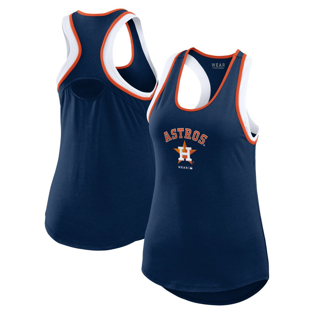 MLB Houston Astros WEAR by Erin Andrews Women's Colorblock Racerback Tank Top