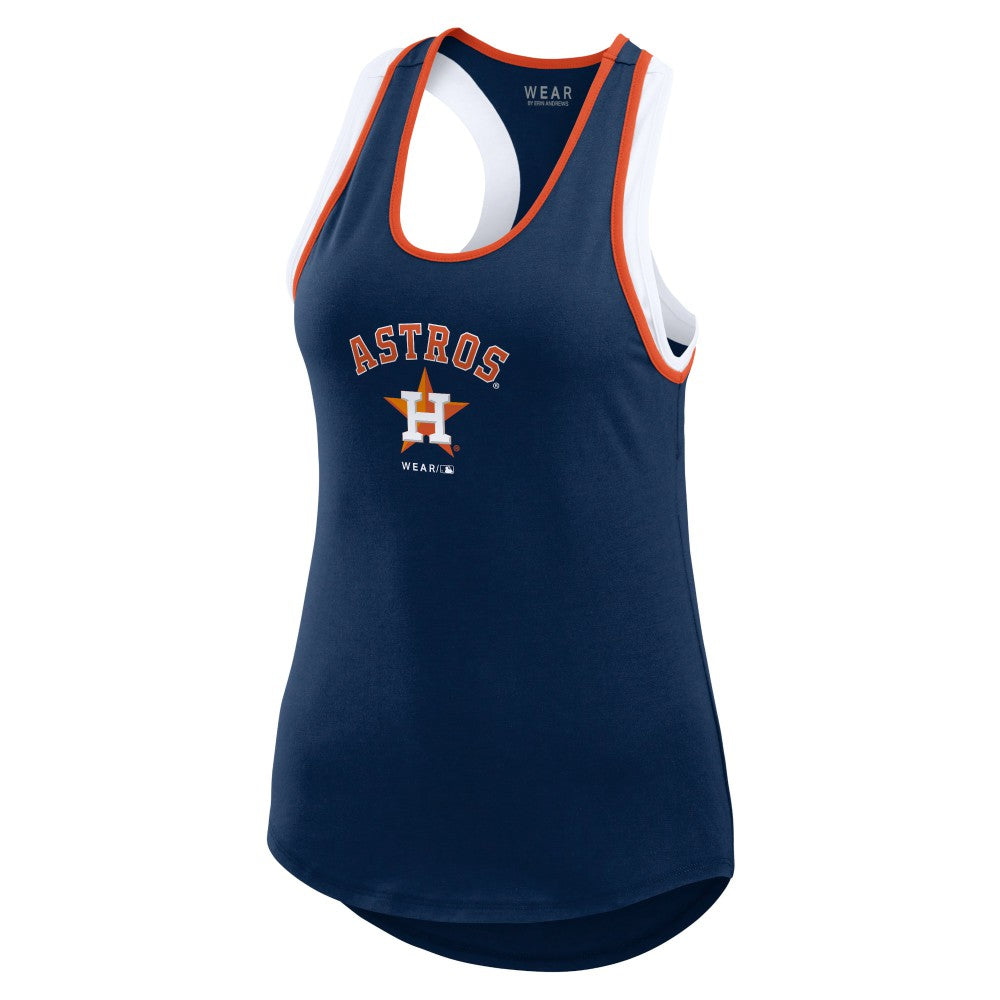 MLB Houston Astros WEAR by Erin Andrews Women's Colorblock Racerback Tank Top