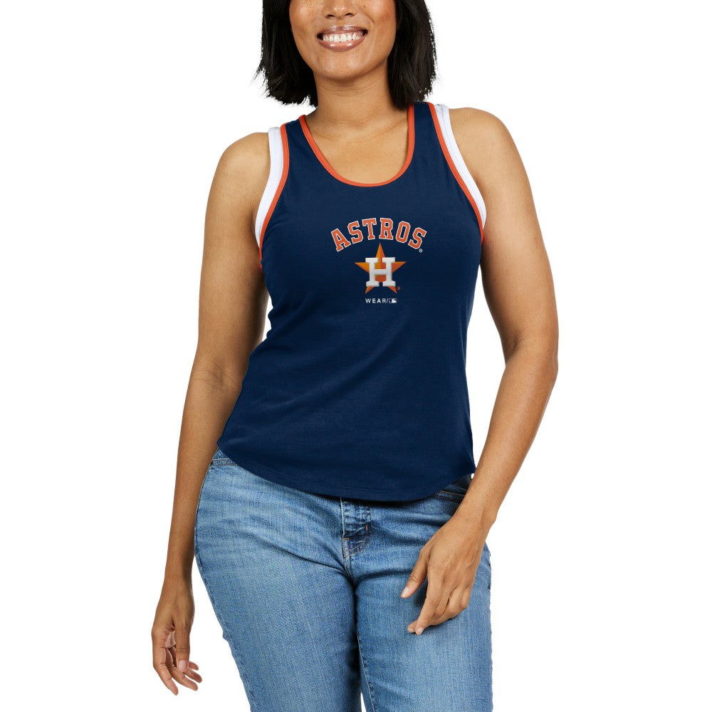 MLB Houston Astros WEAR by Erin Andrews Women's Colorblock Racerback Tank Top