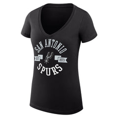 NBA San Antonio Spurs G-III 4Her by Carl Banks Women's Super-Slim Fit Lightweight Large City Logo V-Neck T-Shirt