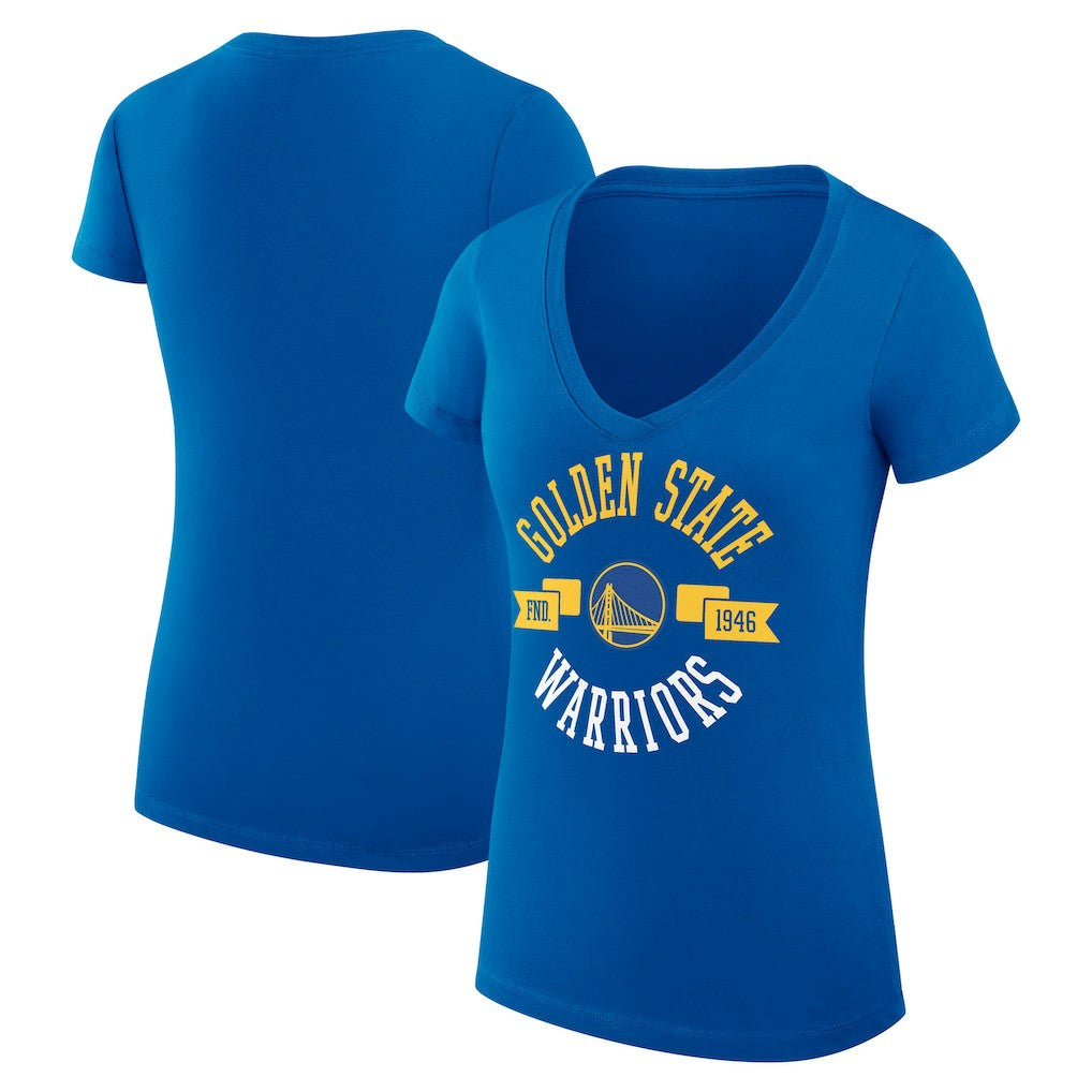 NBA Golden State Warriors G-III 4Her by Carl Banks Women's Super-Slim Fit Lightweight Large City Logo V-Neck T-Shirt sale