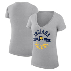 NBA Indiana Pacers G-III 4Her by Carl Banks Women's Super-Slim Fit Lightweight Large City Logo V-Neck T-Shirt