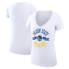 NBA Golden State Warriors G-III 4Her by Carl Banks Women's Super-Slim Fit Lightweight Large City Logo V-Neck T-Shirt sale