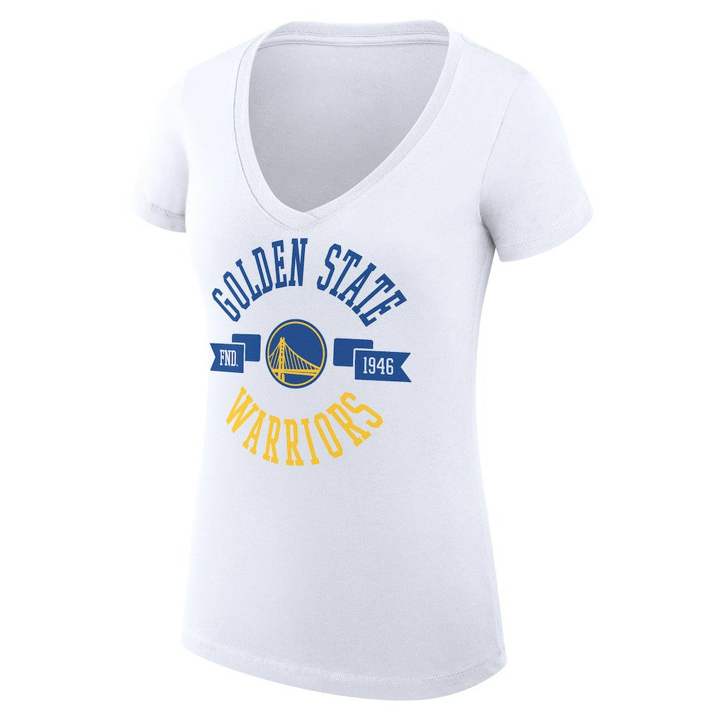 NBA Golden State Warriors G-III 4Her by Carl Banks Women's Super-Slim Fit Lightweight Large City Logo V-Neck T-Shirt sale