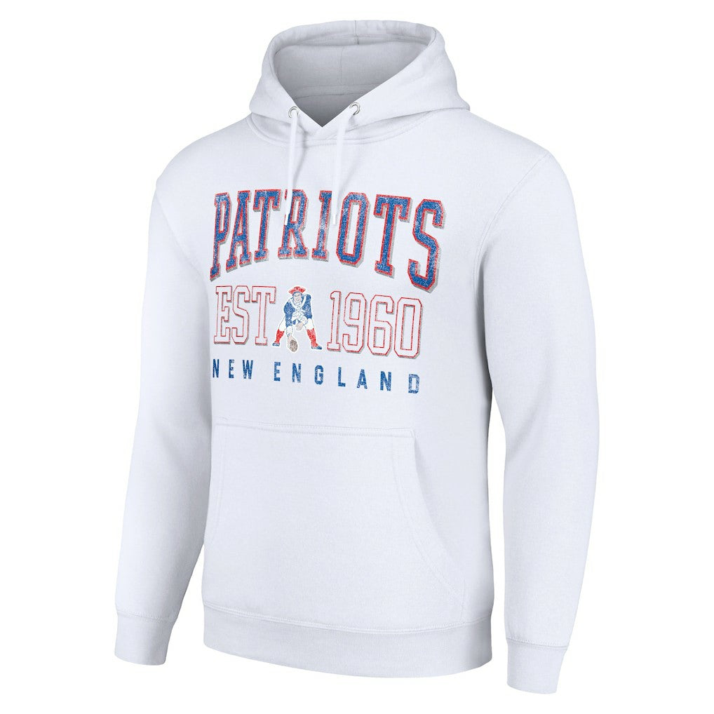 Starter Unisex Throwback Logo Pullover Hoodie - New England Patriots