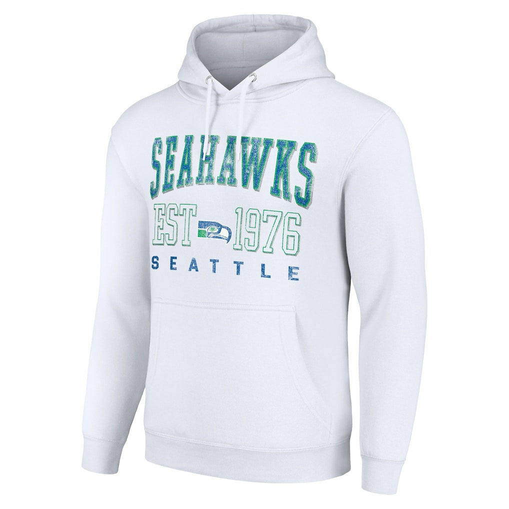 Starter Unisex Throwback Logo Pullover Hoodie - Seattle Seahawks