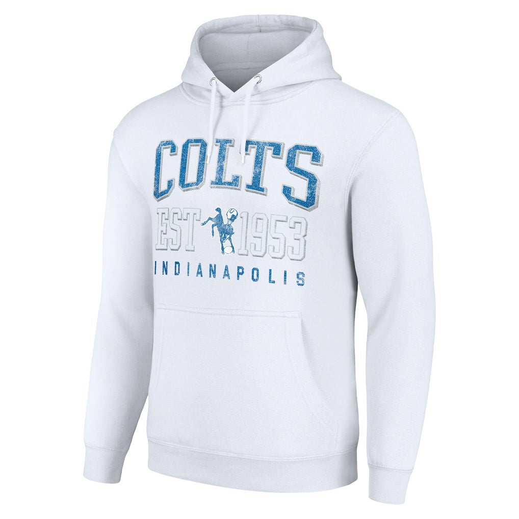 Starter Unisex Throwback Logo Pullover Hoodie - Indianapolis Colts