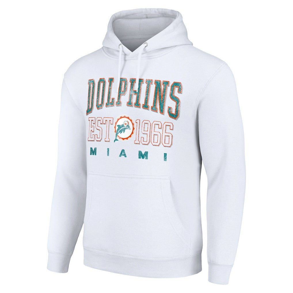 Starter Unisex Throwback Logo Pullover Hoodie - Miami Dolphins
