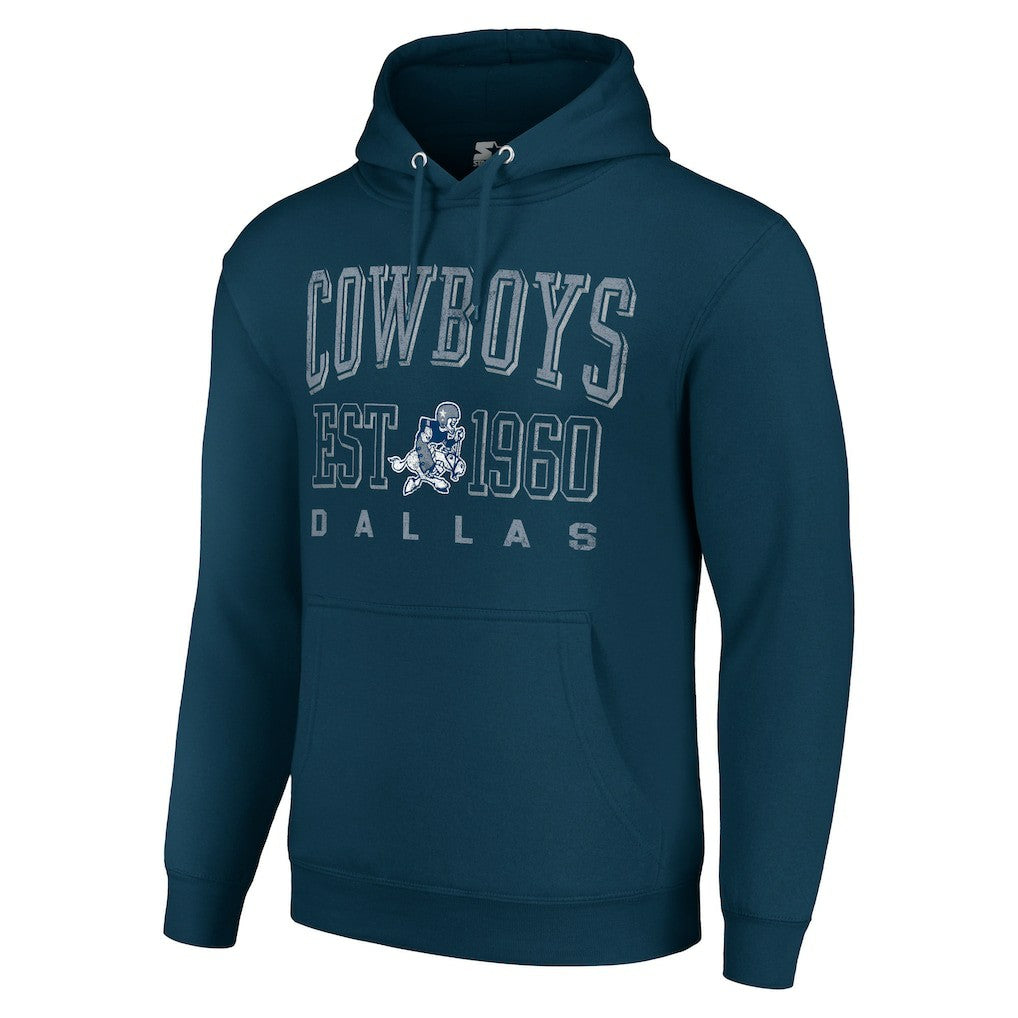 Starter Unisex Throwback Logo Pullover Hoodie - Dallas Cowboys