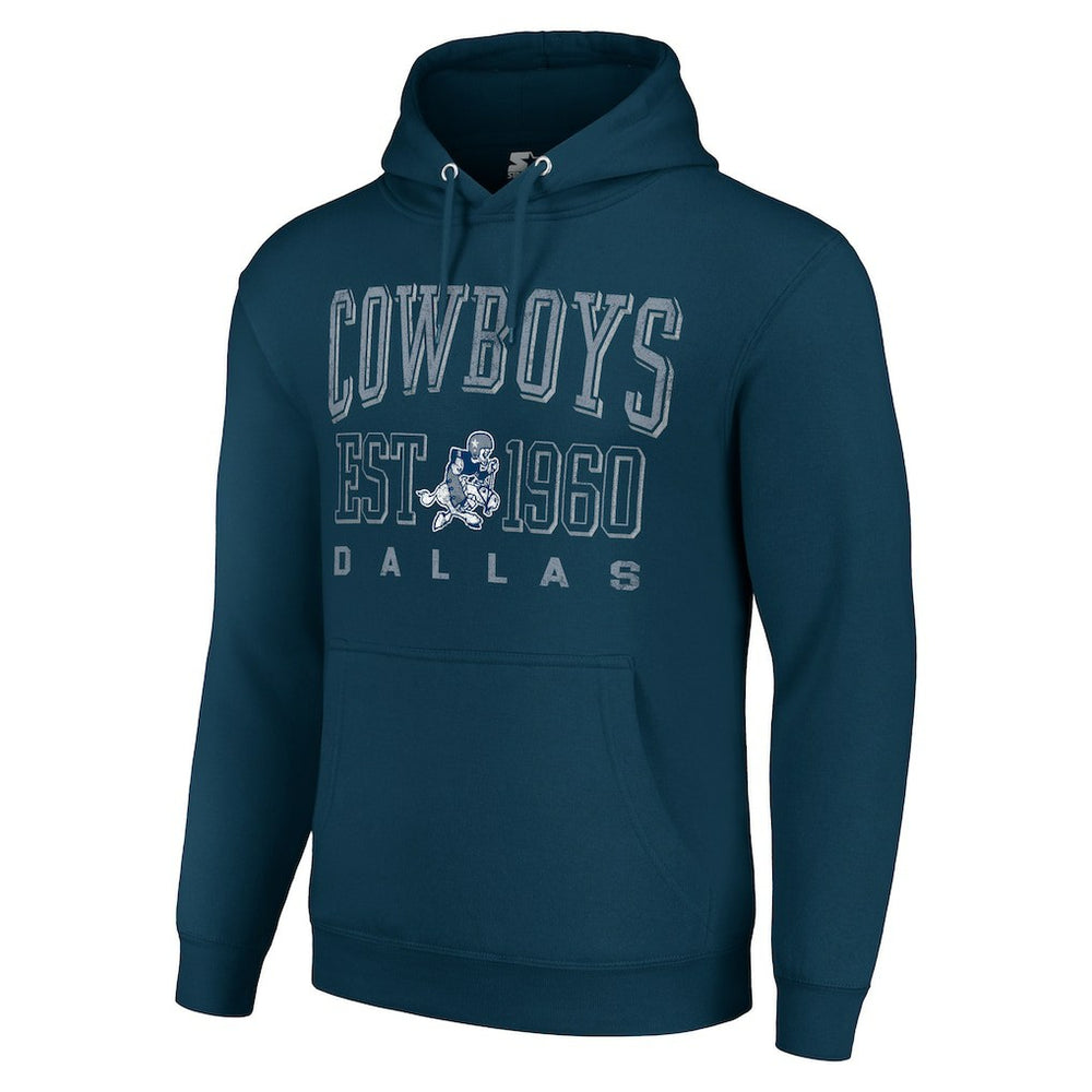 Starter Unisex Throwback Logo Pullover Hoodie - Dallas Cowboys